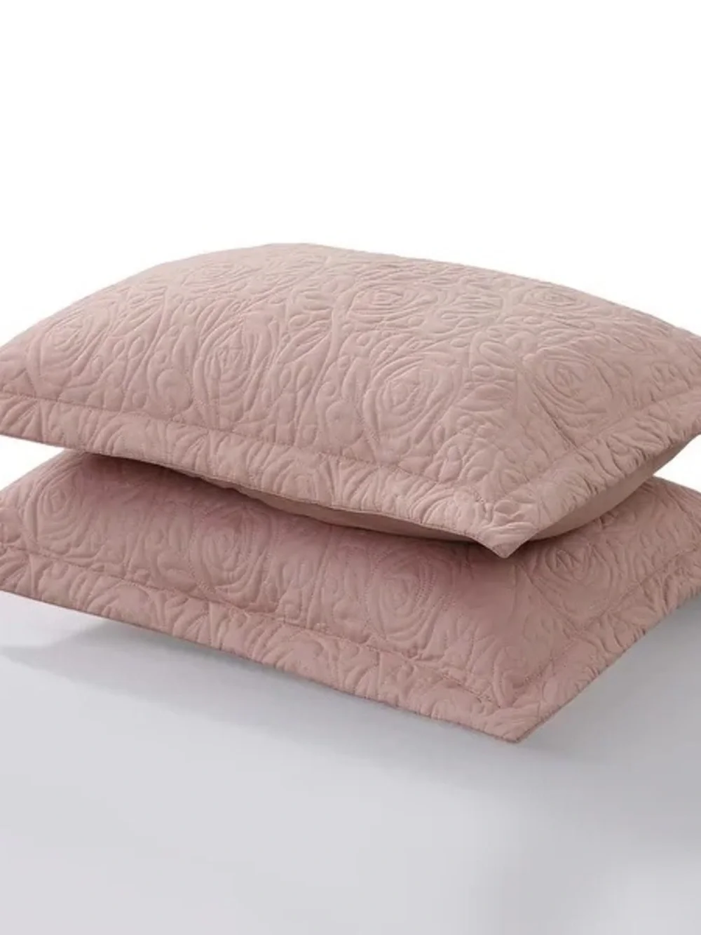 Blush Quilted Pillow Shams - Set of 2